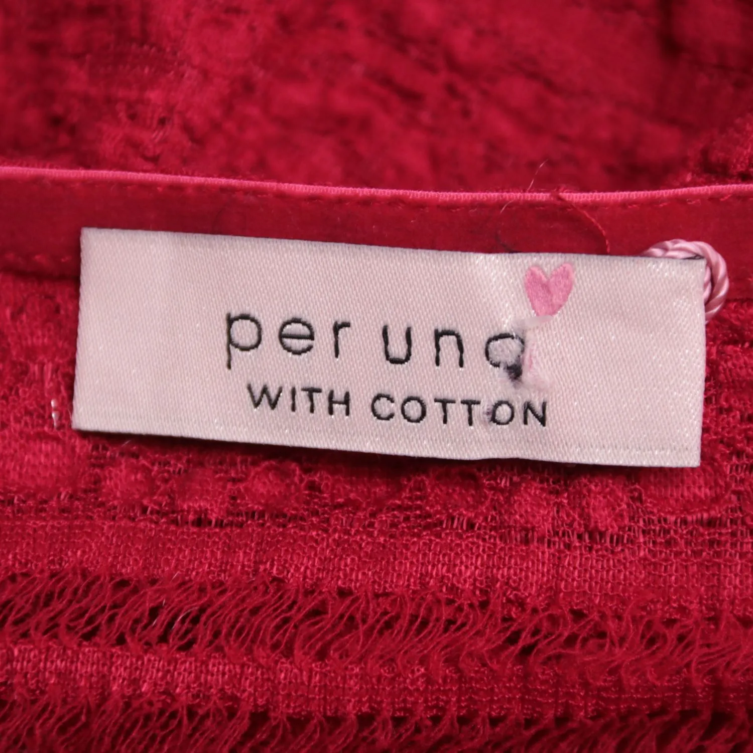Красный лонгслив Per Una с кружевной отделкой, размер 42 (S)